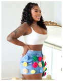 Rose Galore Denim Skirt